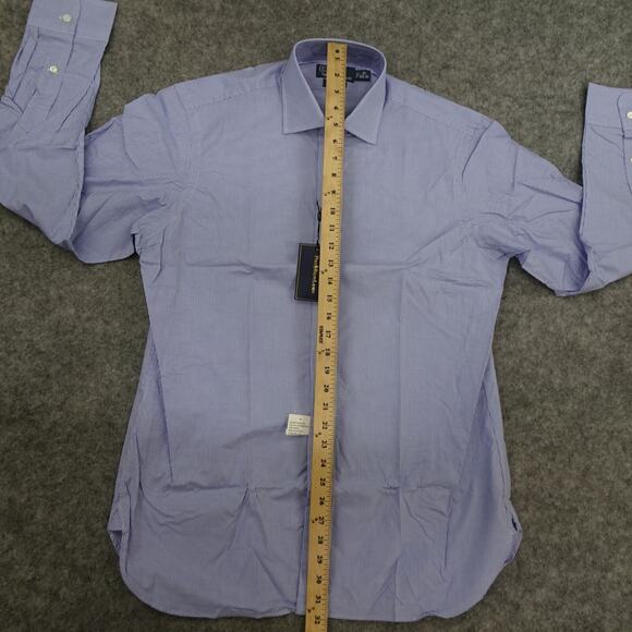 Polo Ralph Lauren Button Up Shirt‎ Mens 16 40 41 Blue White Regent Fit Dress K - Picture 3 of 13